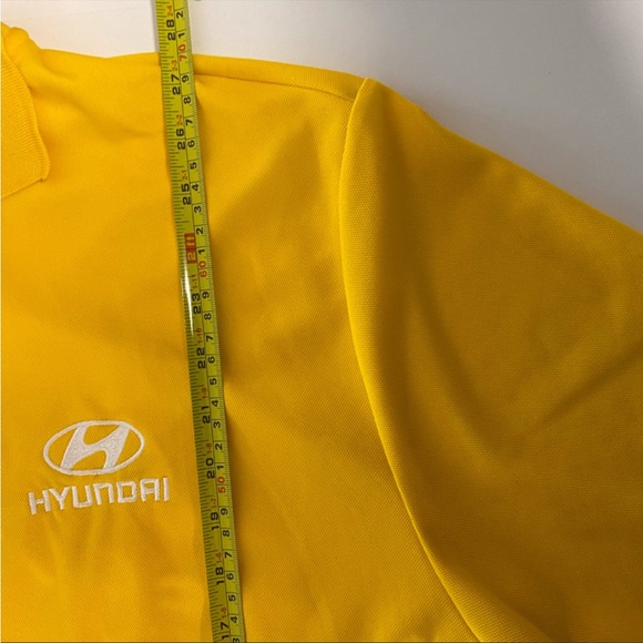 Hyundai Polo collared t-shirt men’s size 2XL shirt Yellow Elantra Santa Fe - Picture 2 of 3